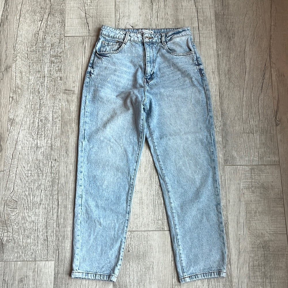 Zara Women Jeans Size: 8 Color: White Wash